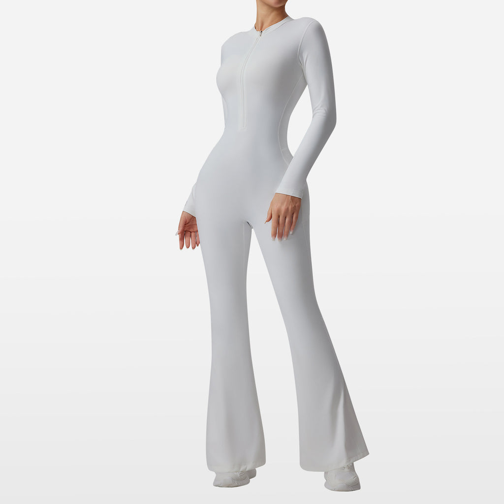 Slim-fit Bare-feel Jumpsuit With A Zipper