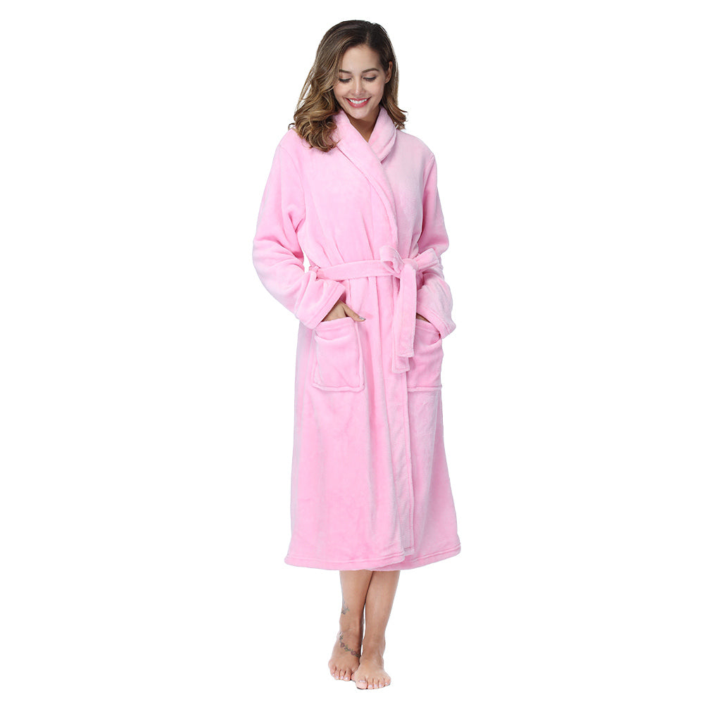 Pink bathrobe