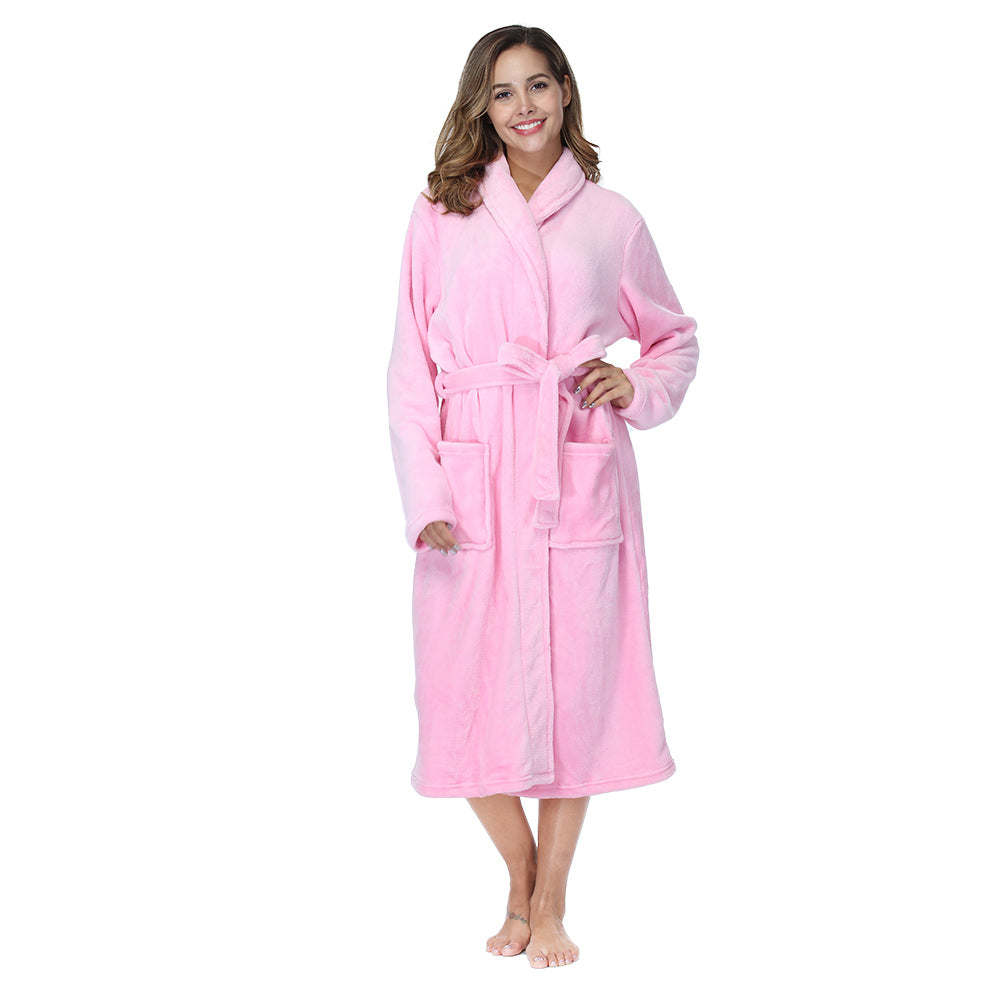 Pink bathrobe