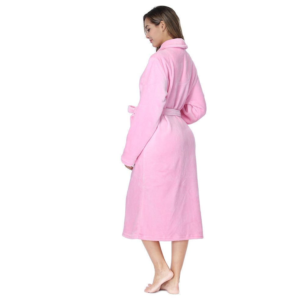 Pink bathrobe
