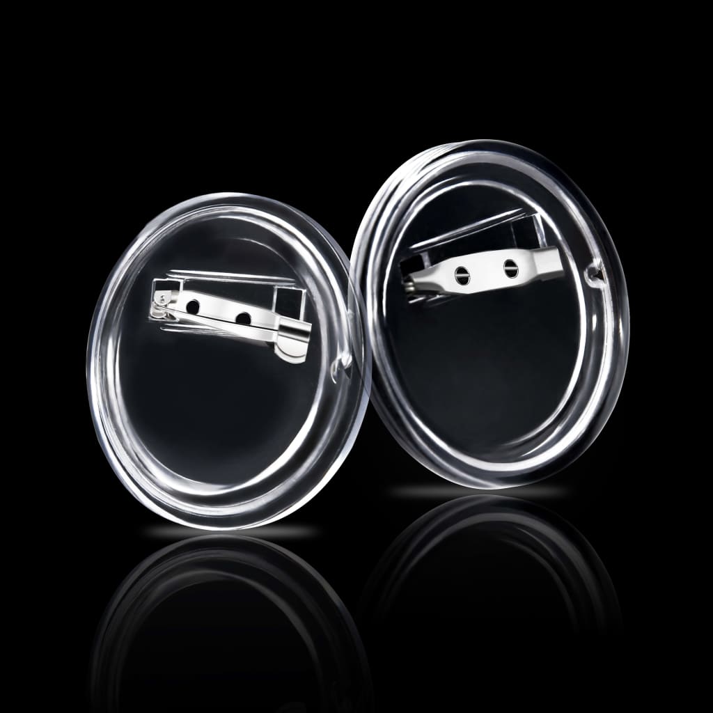 Button Set with Pin, 100 pcs., Acrylic, 58