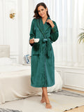 Warm Long Robes Fleece Nightgown Sleepwear