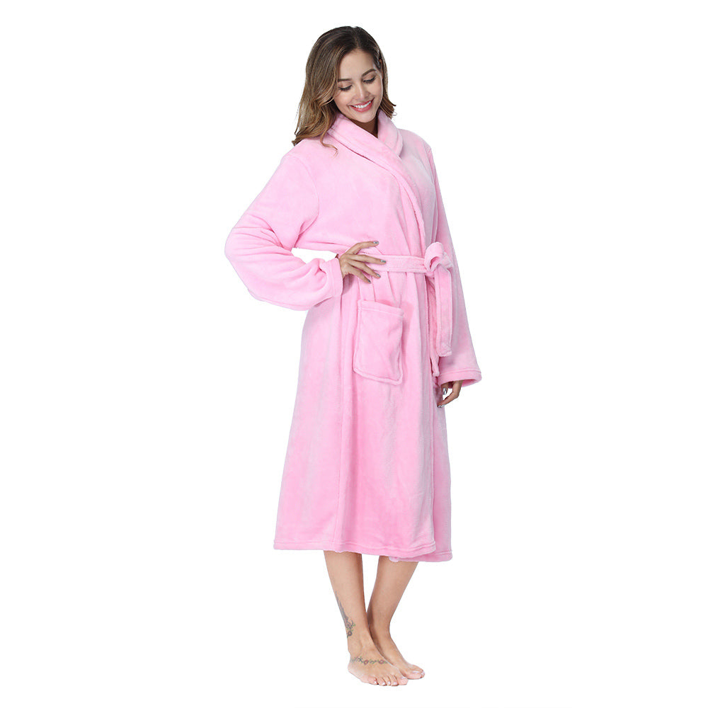 Pink bathrobe