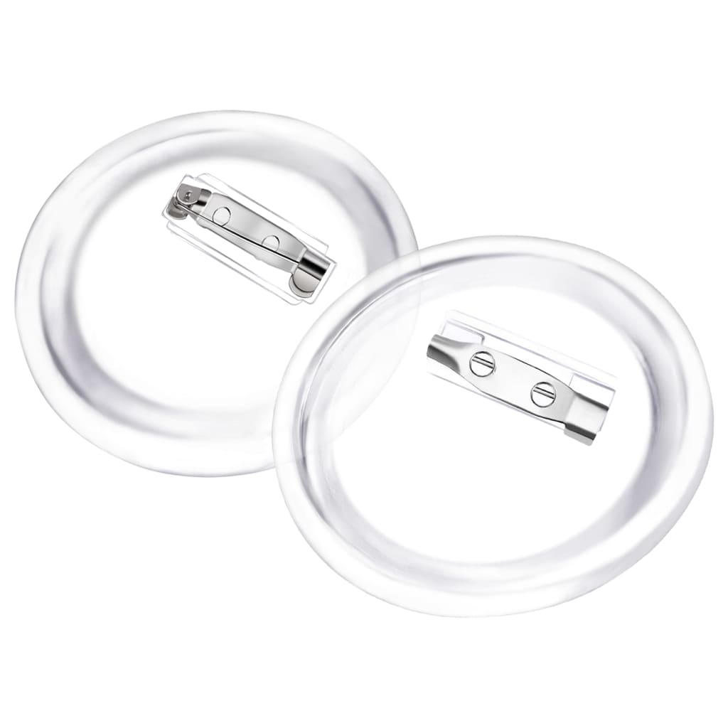 Button Set with Pin, 100 pcs., Acrylic, 58