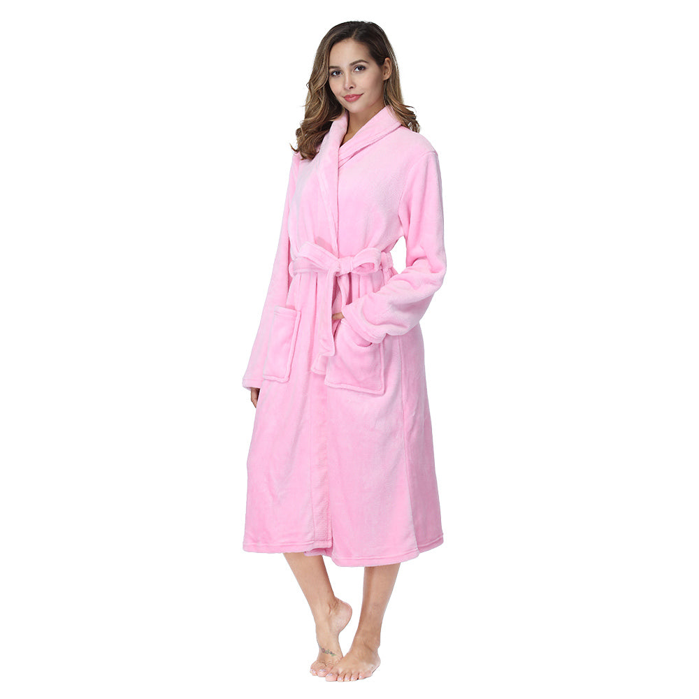 Pink bathrobe