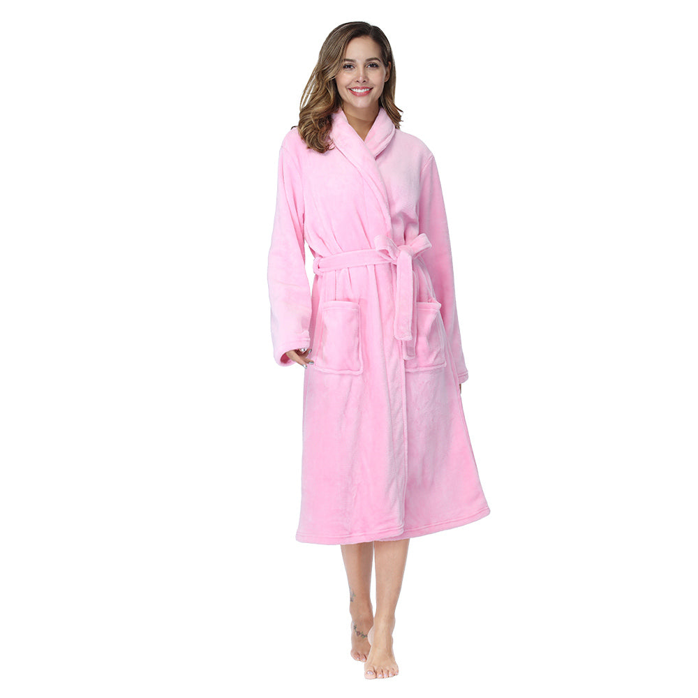Pink bathrobe