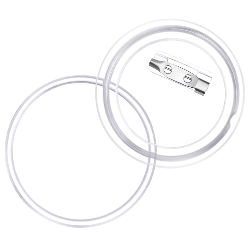 Button Set with Pin, 100 pcs., Acrylic, 58