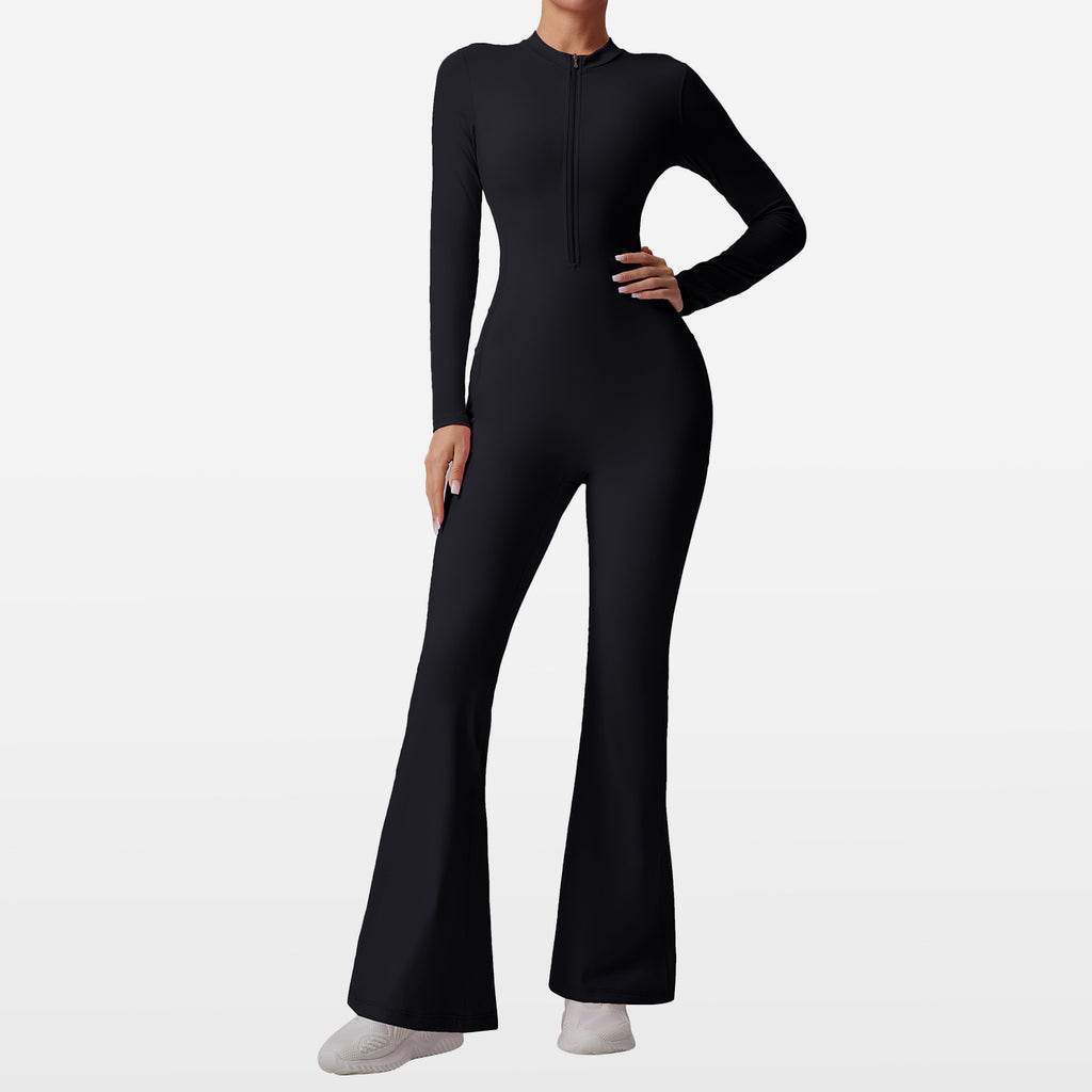 Slim-fit Bare-feel Jumpsuit With A Zipper